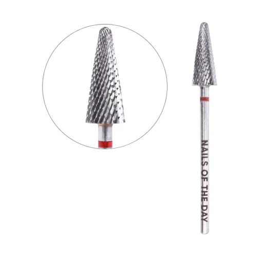 Drill Bit Hard-Alloy (cone, red, 6*15 mm) NAILS OF THE DAY
