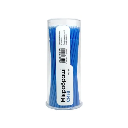 Microbrushes blue, 100 pcs Nails of the day