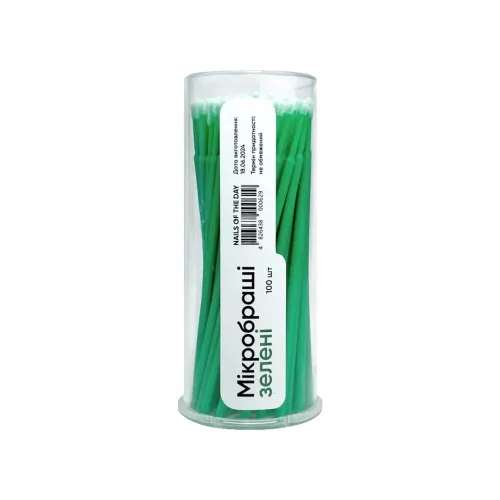 Microbrushes green, 100 pcs Nails of the day