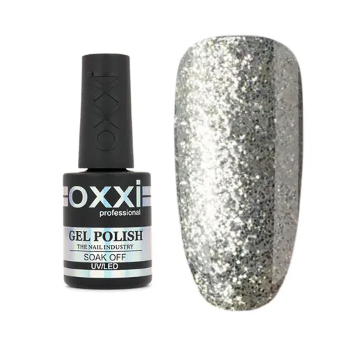 Gel Polish OXXI Professional No. 095 (rich silver sparkles) 10 ml.