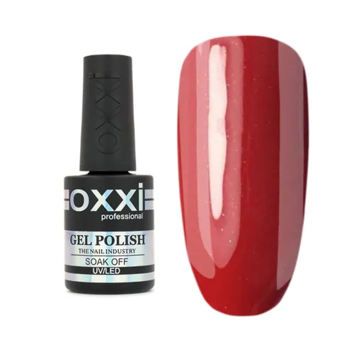 Гель-лак OXXI Professional No. 139 (кроваво-красный с еле микроблеском) 10 ml.