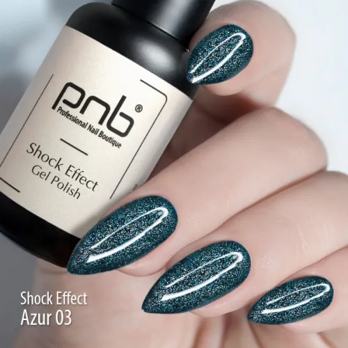 UV/LED Gel Polish SHOCK EFFECT 03 Azure PNB 8 ml 