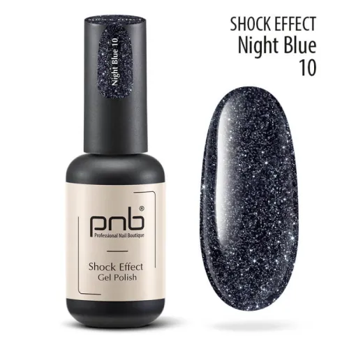 UV/LED Gel Polish SHOCK EFFECT 10 Night Blue PNB 8 ml.
