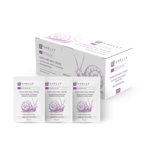 SHELLY Крем для рук и ногтей Allantoin Snail Extract Shea Butter 4 мл × 100 шт