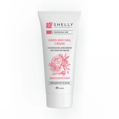 Hand and nail cream with collagen, elastin and peony extract Shelly 45 ml