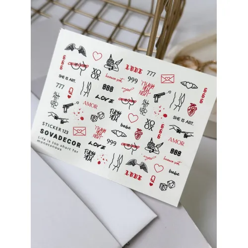 Nail Sticker 123 SOVADECOR