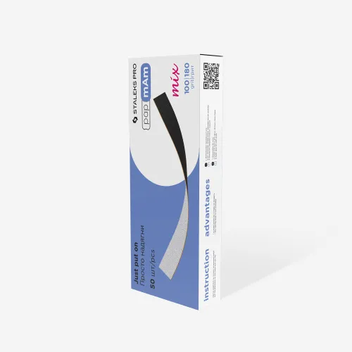 Disposable double-sided files papmAm Mix EXPERT, 100/180 grit (50 pcs) Staleks DFCEMix-22-100/180