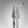 Diamond cutter DUO pear sharp blue-green EXPERT diameter 5 mm / working part 12 mm Staleks