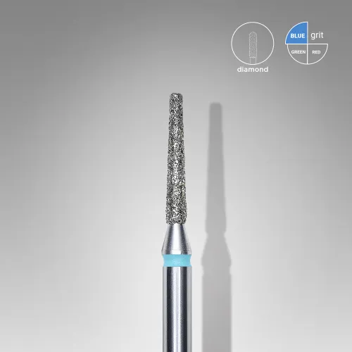 Diamond nail drill bit, "frustum", blue, head diameter 1.6 mm/ working part 10 mm Staleks FA70B016/10