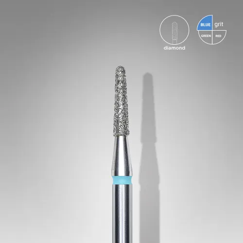 Diamond nail drill bit, "frustum", blue, head diameter 1.8 mm/ working part 8 mm Staleks FA70B018/8