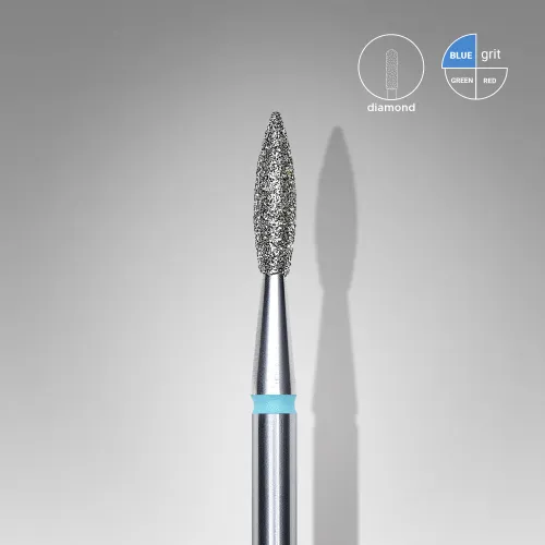 STALEKS Diamond Drill Bit Flame Pointed Blue 2.1 × 8 mm FA11B021/8