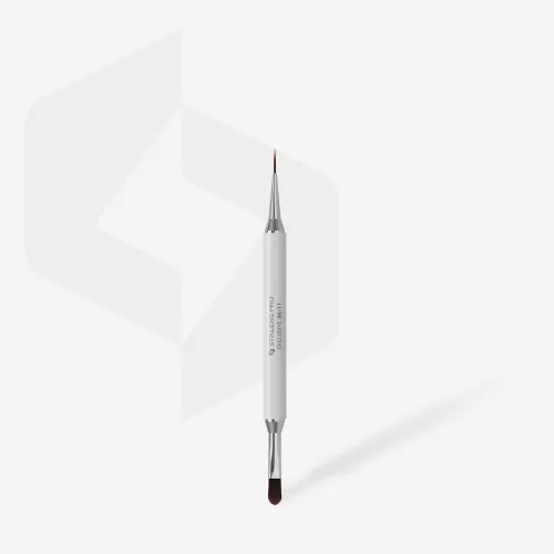 Double-sided brush EXCLUSIVE for gel 11 mm / for liner 12 mm Staleks NBX-06/11