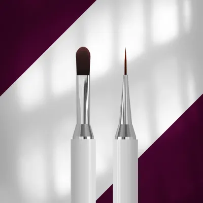 Двусторонняя кисть EXCLUSIVE: для геля (11 мм) / для лайнера (12 мм) Staleks NBX-06/11