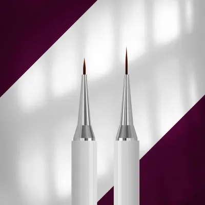 Двусторонняя кисть EXCLUSIVE: для лайнера (7 мм) / для лайнера (12 мм) Staleks NBX-01/11