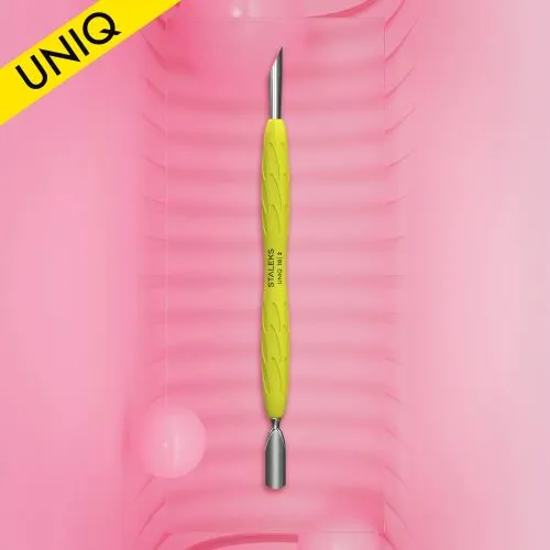 Manicure Pusher With Silicone Handle "Gummy" Staleks UNIQ 11 TYPE 2 (Slanted Pusher + Ring) PQ-11/2