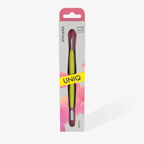 Manicure Pusher With Silicone Handle "Gummy" Staleks UNIQ 11 TYPE 2 (Slanted Pusher + Ring) PQ-11/2