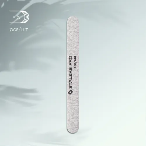 Mineral straight nail file Staleks SMART 180/240 grit, 5 pc  NFB-21/2