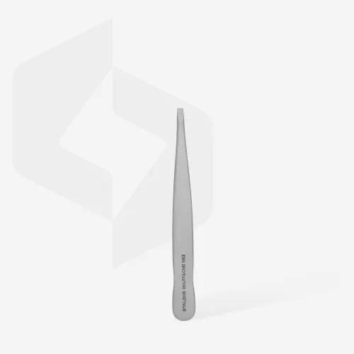 Пинцет для бровей Сталекс / Staleks BEAUTY & CARE 10 TYPE 2 (узкие прямые кромки) TBC-10/2