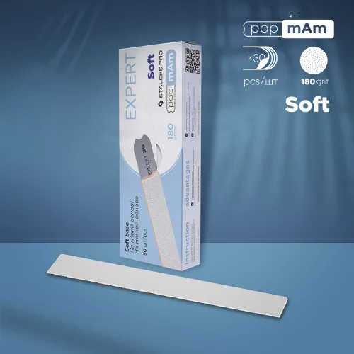 Сменные файлы белые papmAm для пилы прямой (на мягкой основе) Staleks Pro Expert 20, 180 грит (30 шт) DFCE-20-180w