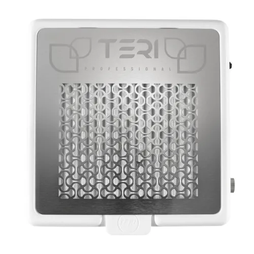 Portable nail dust collector TERI Turbo M white (silver mesh, EU plug)