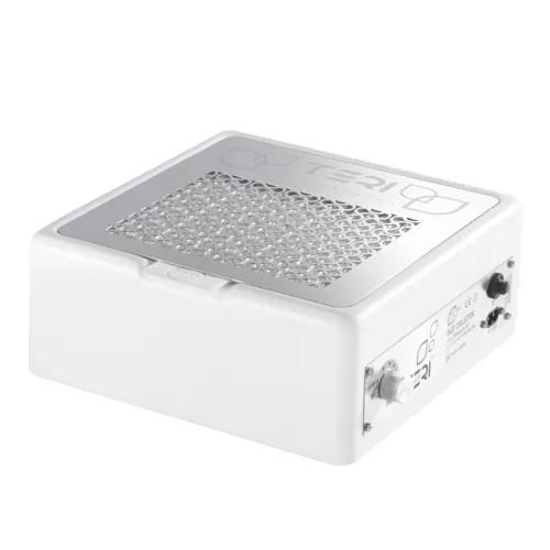 Portable nail dust collector TERI Turbo M white (silver mesh, EU plug)