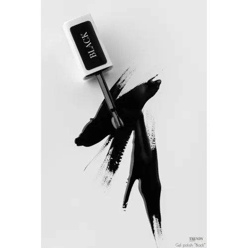 Gel Polish "Black" 10 ml, TRENDY Nails