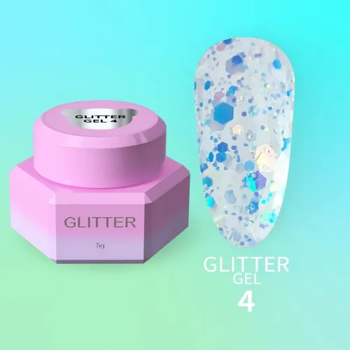 Блестки для ногтей Glitter Gel №4 5 мл YOU ARE CUTE