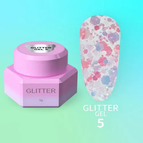 Блестки для ногтей Glitter Gel №5 5 мл YOU ARE CUTE