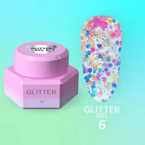 Блестки для ногтей Glitter Gel №6 5 мл YOU ARE CUTE