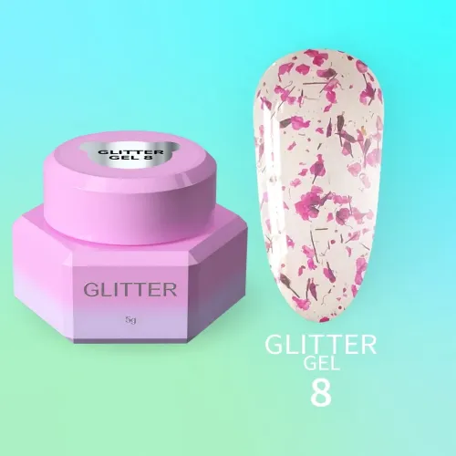 Блестки для ногтей Glitter Gel №8 5 мл YOU ARE CUTE
