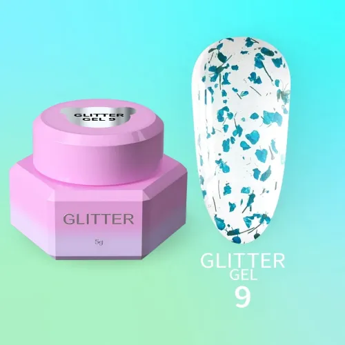 Блестки для ногтей Glitter Gel №9 5 мл YOU ARE CUTE