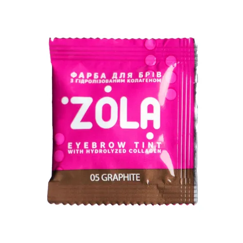 Eyebrow Tint With Collagen 05  Graphite in a sachet an oxidizer ZOLA, 5 ml