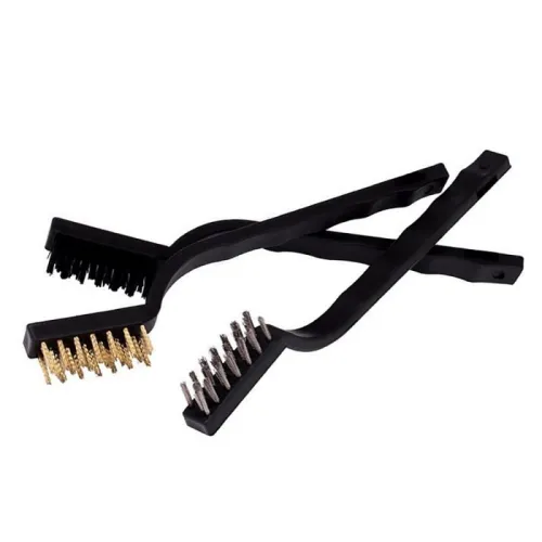Set of brushes for drill beats cleaning (steel, brass, nylon), 3 pcs