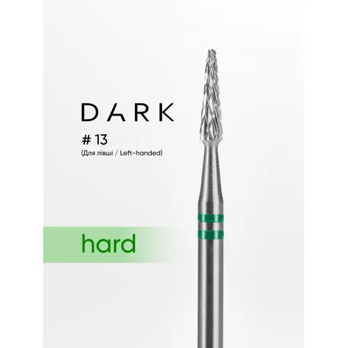 Drill bit, ТВС, green, DARK №13 (для левши)