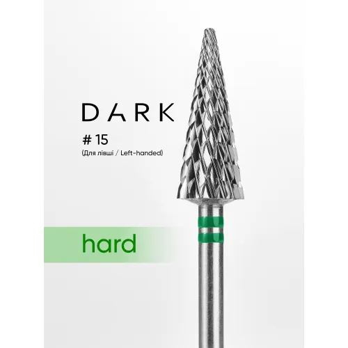 Drill bit, ТВС, green, DARK №15 (для левши)