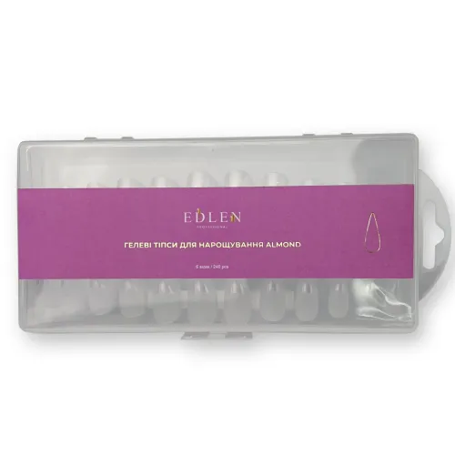 Гелевые типсы для наращивания Almond Edlen (миндаль) 240 шт