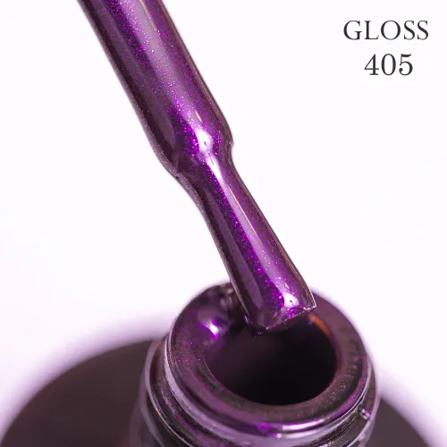 Gel polish GLOSS 405 (violet with microshine), 11 ml