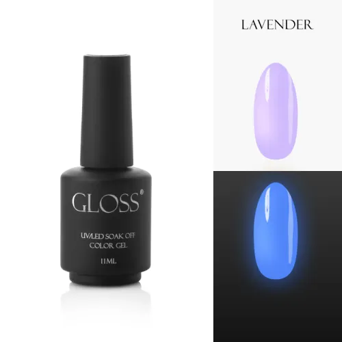 Luminescent gel polish GLOSS Lavender Elf, 11 ml