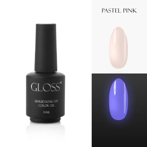 Luminescent gel polish GLOSS Pastel Pink Elf, 11 ml