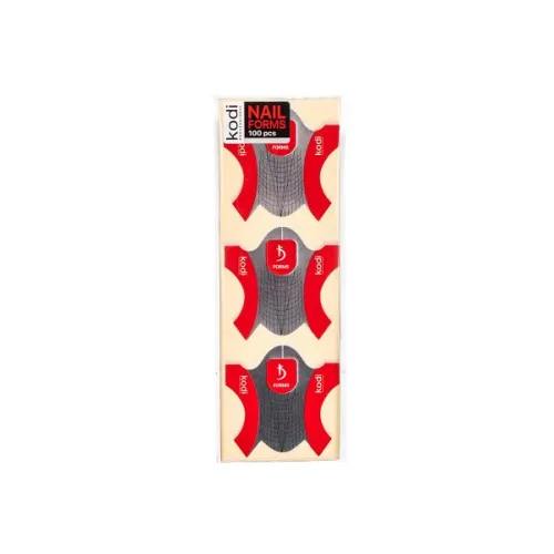 Forms universal for nail extension (red) Kodi Professional quantity: 100 pcs
