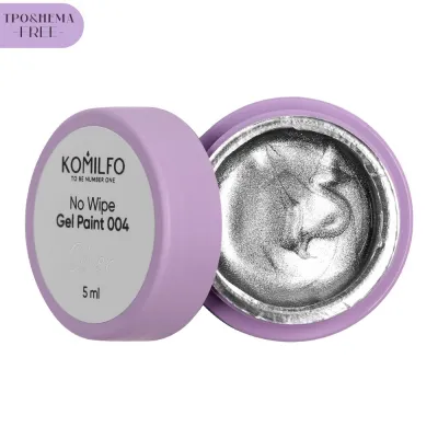 Komilfo HEMA/TPO Free No Wipe Gel Paint Silver 004, 5 ml