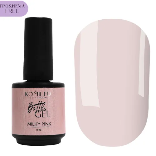 Komilfo Bottle Gel Milky Pink, TPO and Hema free 15 ml