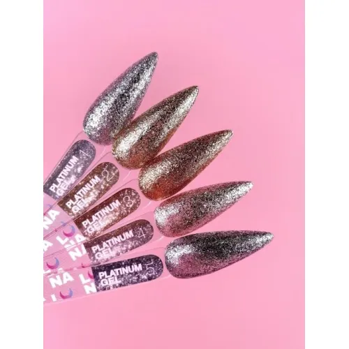 Блесточки для ногтей Platinum Gel №1 5 ml LUNAmoon