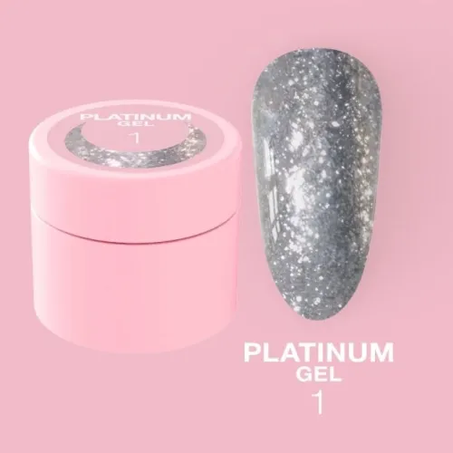 Блесточки для ногтей Platinum Gel №1 5 ml LUNAmoon