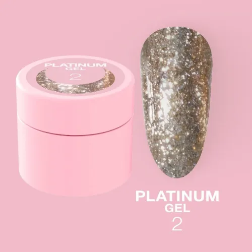 Блесточки для ногтей Platinum Gel №2 5 ml LUNAmoon