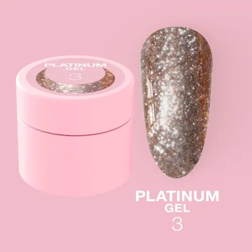 Блесточки для ногтей Platinum Gel №3 5 ml LUNAmoon
