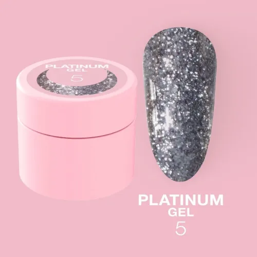 Блесточки для ногтей Platinum Gel №5 5 ml LUNAmoon