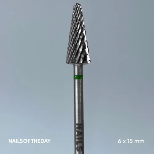 Drill Bit Hard-Alloy (cone, green, 6*15 mm) NAILS OF THE DAY