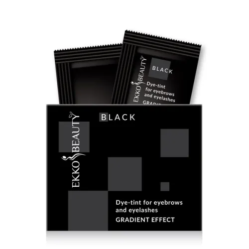 Tint for eyebrows and eyelashes Ekko Beauty GRADIENT EFFECT Black Nikk Mole, 3 ml sachet