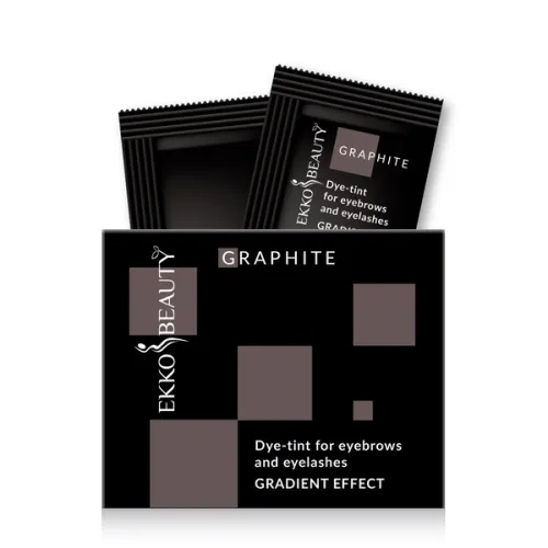 Tint for eyebrows and eyelashes Ekko Beauty GRADIENT EFFECT Graphite Nikk Mole, 3 ml sachet